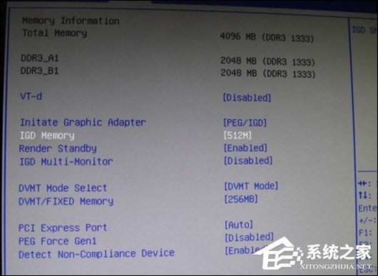 BIOS设置核显显存的方法 给集成显卡分配内存的过程