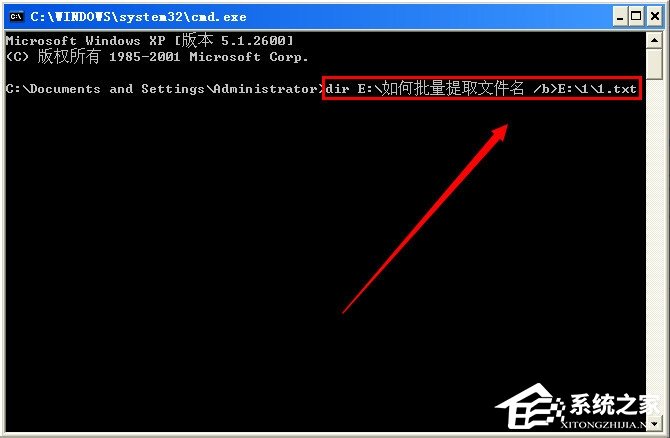WinXP系统如何批量提取文件名？