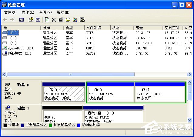 U盘连接XP系统电脑能识别但不显示怎么