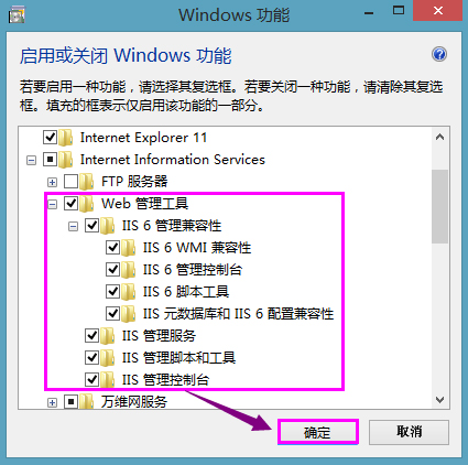 Win8系统如何开启Internet信息服务（IIS）管理器？