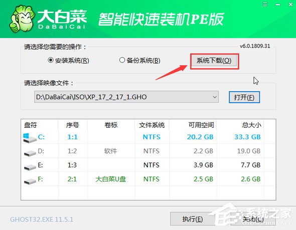 大白菜U盘装系统教程:重装Win7