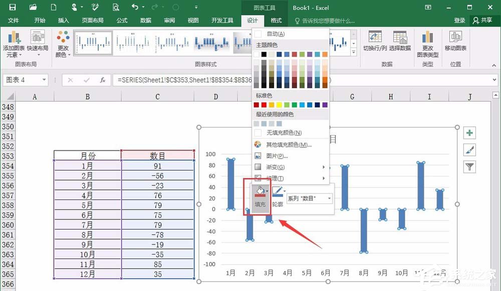 excel如何制作背离式图 excel制作背离式图表方法