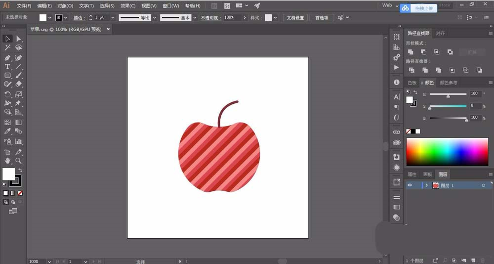 怎么使用ai的剪切蒙版制作苹果图形 使用ai中的剪切蒙版制作苹果图形的教程