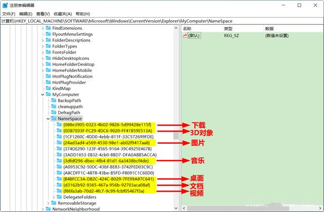 Windows10系统自带的7个文件夹