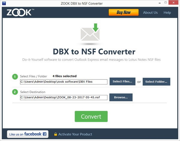 ZOOK DBX to NSF Converter