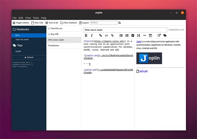 Joplin笔记软件