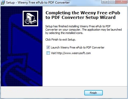 Weeny Free Epub to PDF Converter