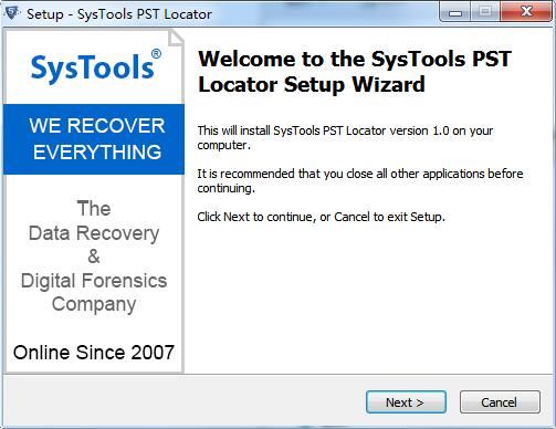 SysTools PST Locator