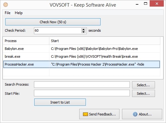 VovSoft Keep Software Alive