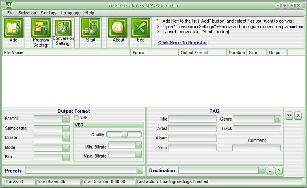 4Musics M4A to MP3 Converter