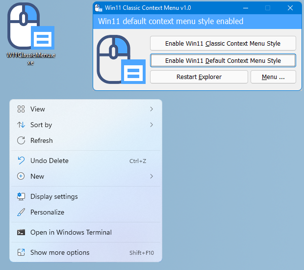 Windows 11 Classic Context Menu