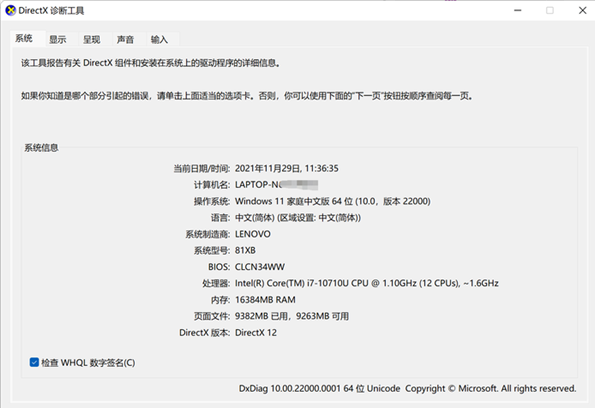 Win11如何打开DX诊断