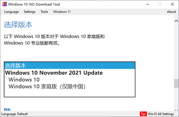 Windows 10 ISO Download Tool