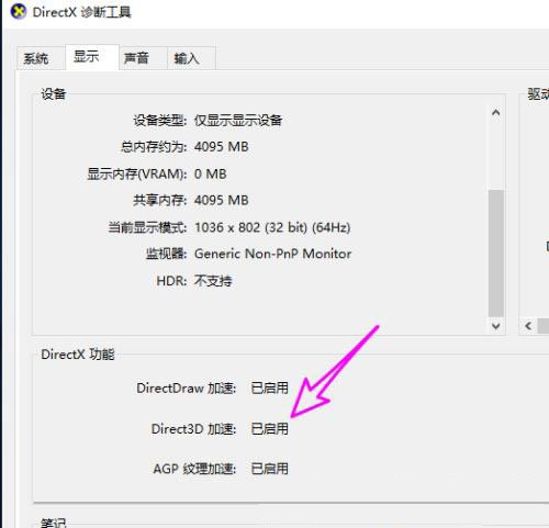 Win10系统DirectX功能已禁用怎么办