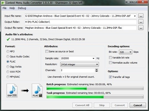 3delite Context Menu Audio Converter