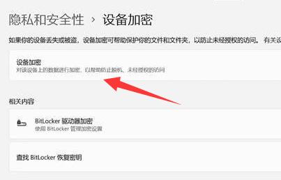 Win11如何进行设备加密？