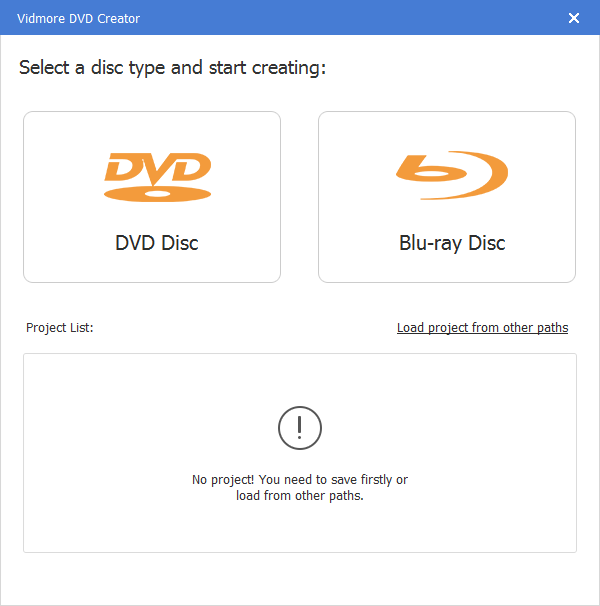 Vidmore DVD Creator