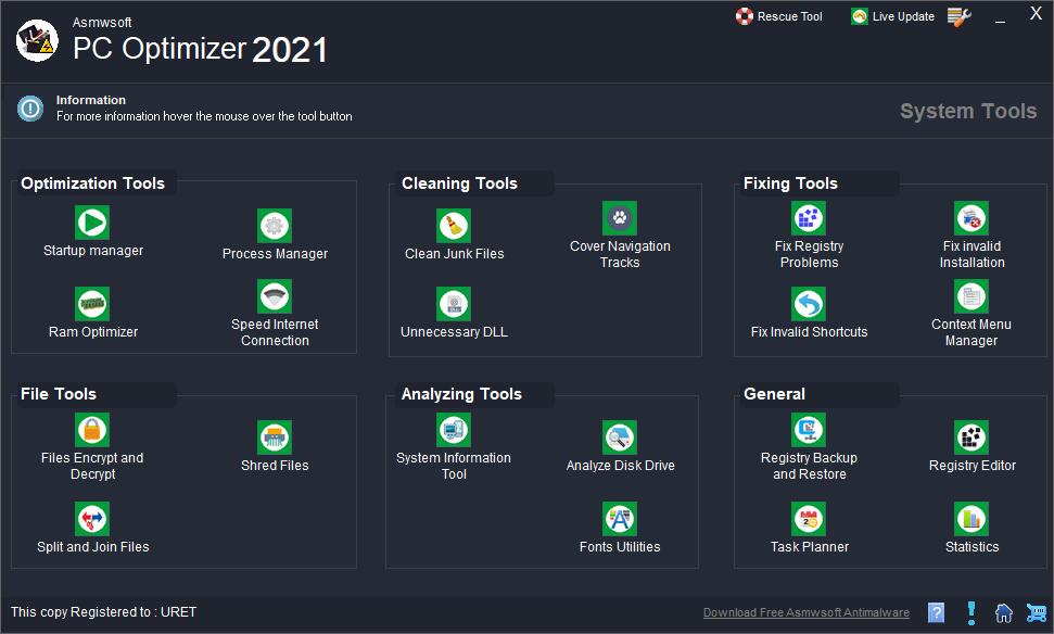 Asmwsoft PC Optimizer