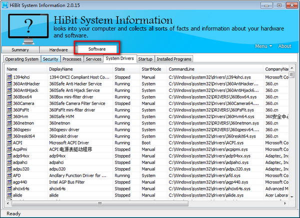 HiBit System Information