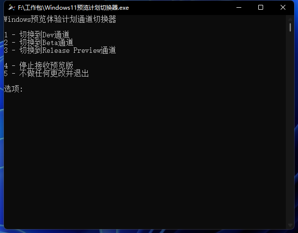 Win11预览计划切换工具