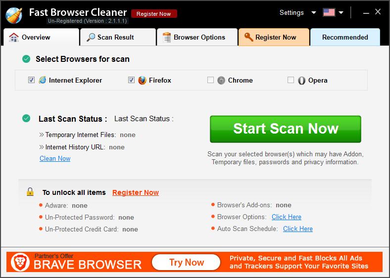 Fast Browser Cleaner