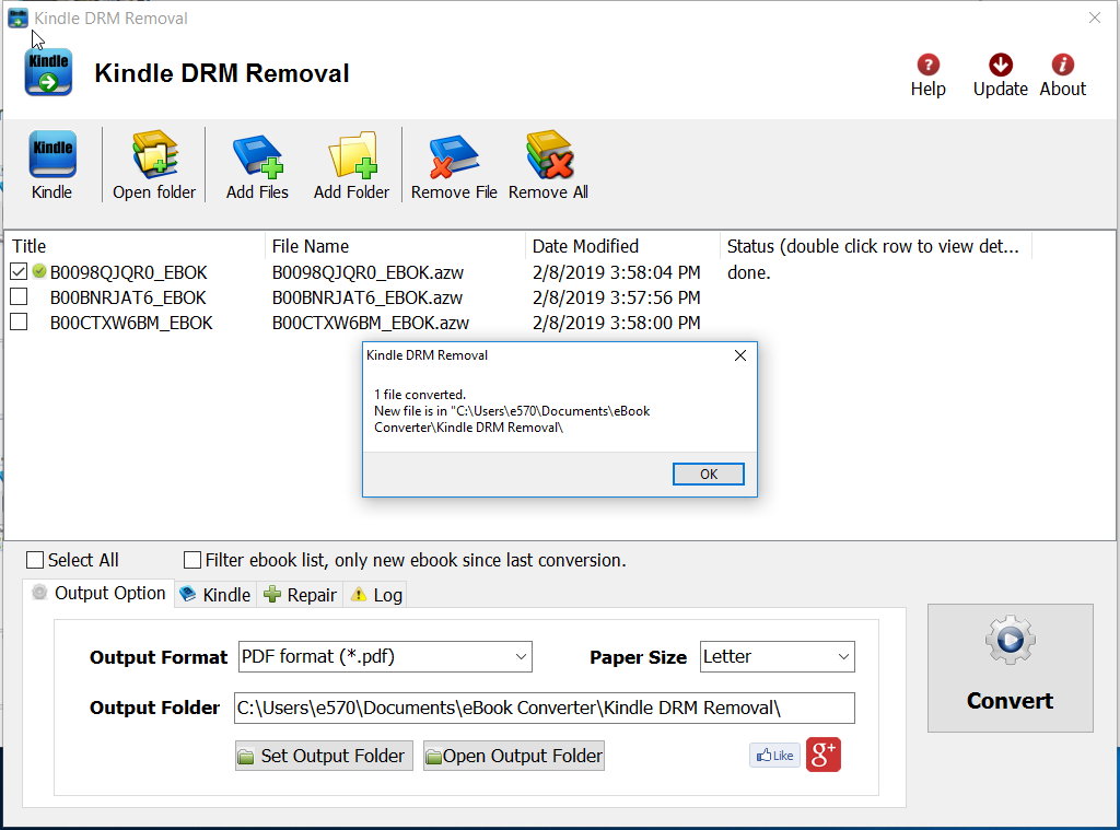 Kindle DRM Removal