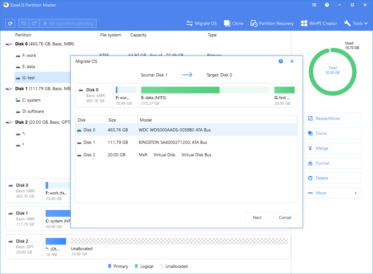 EASEUS Partition Master