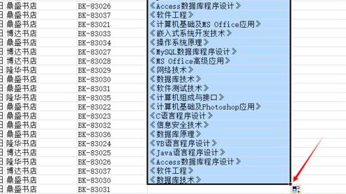 使用vlookup函数完成自动填充图书名称