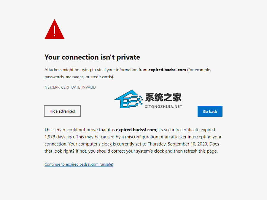 错误码NET::ERR_CERT_DATE_INVALID证书