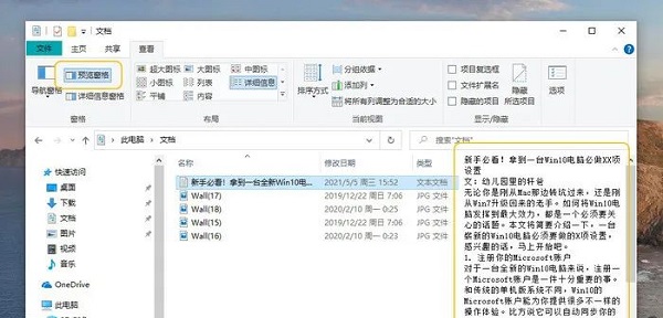 Win10如何打开文件预览