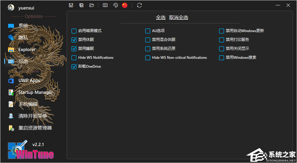 WinTune(系统优化工具) V2.2.1.0 绿色版