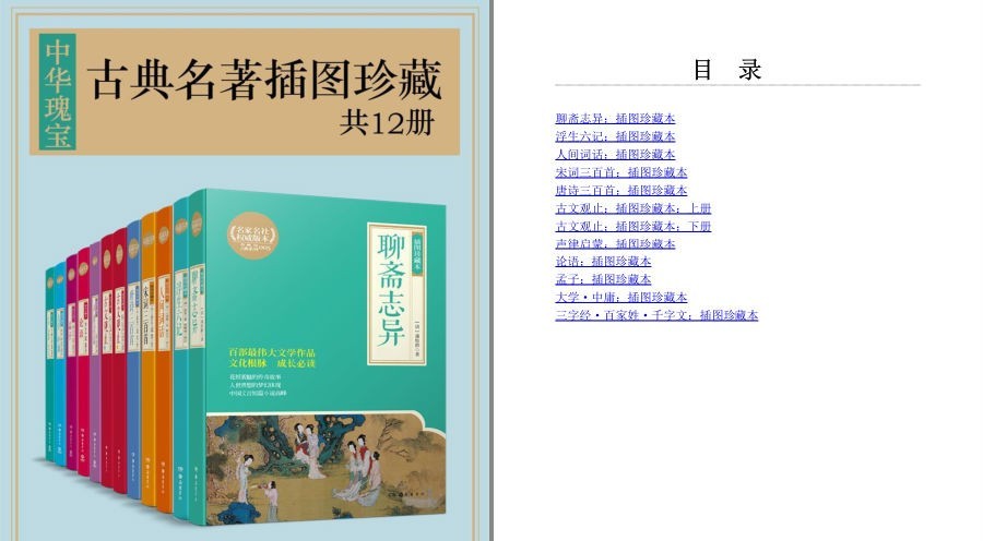 《中华瑰宝：古典名著插图珍藏》共8册 百部传世文学经典 文化根脉 成长必读[pdf]