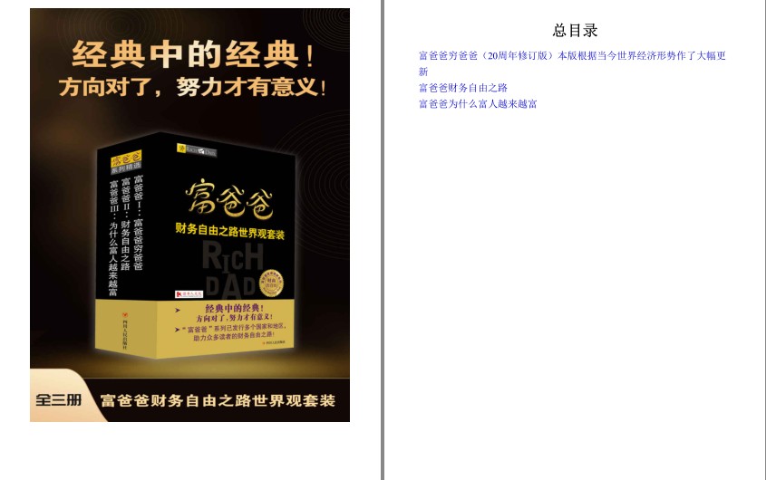 《富爸爸财务自由之路世界观套装》揭开富人越来越富的神秘面纱[pdf.epub]