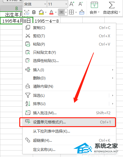 Wps如何在表格单元格中设置日期格式？Wps单元格中设置日期格式方法