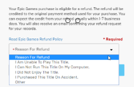 Epic如何退款？