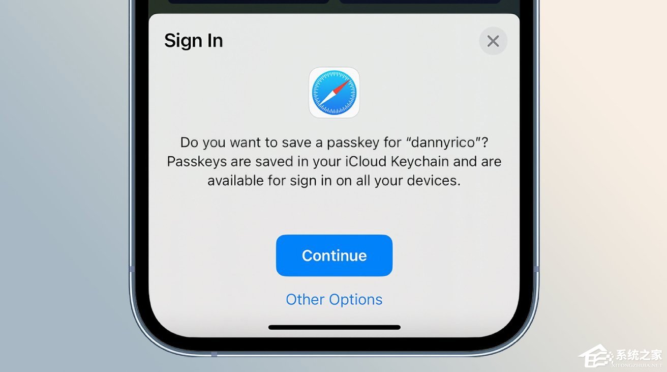 苹果iOS 16使用Passkeys进行无密码输入的方法