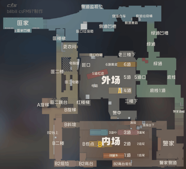 《CS2》新火车地图报点对照图 火车怎么报点