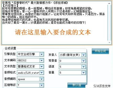 文本语音转换器截图