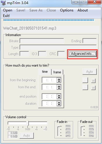 mpTrim(Mp3Trim)截图