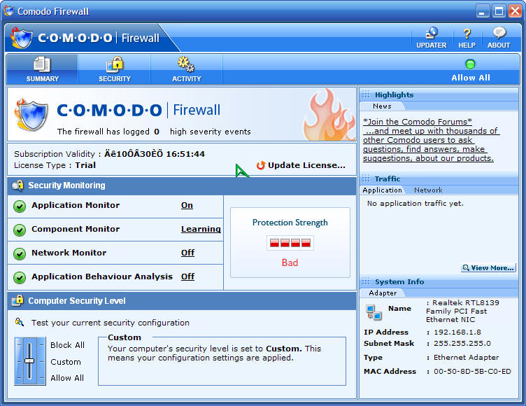 Comodo Firewall  (32bit)截图