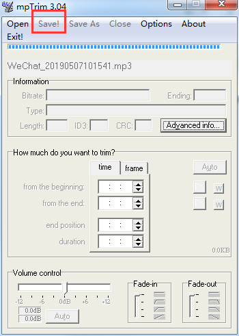 mpTrim(Mp3Trim)截图