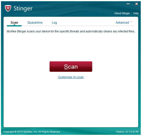 McAfee AVERT Stinger(杀毒软件)截图