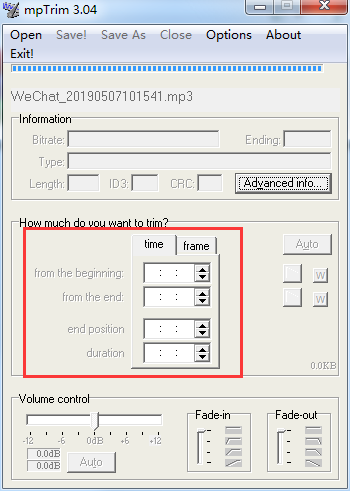 mpTrim(Mp3Trim)截图