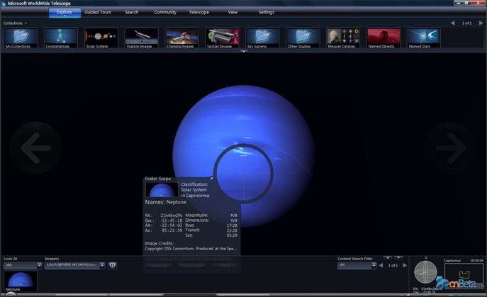 Microsoft WorldWide Telescope截图
