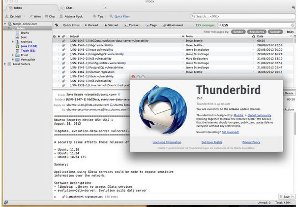 Mozilla Thunderbird For Mac截图