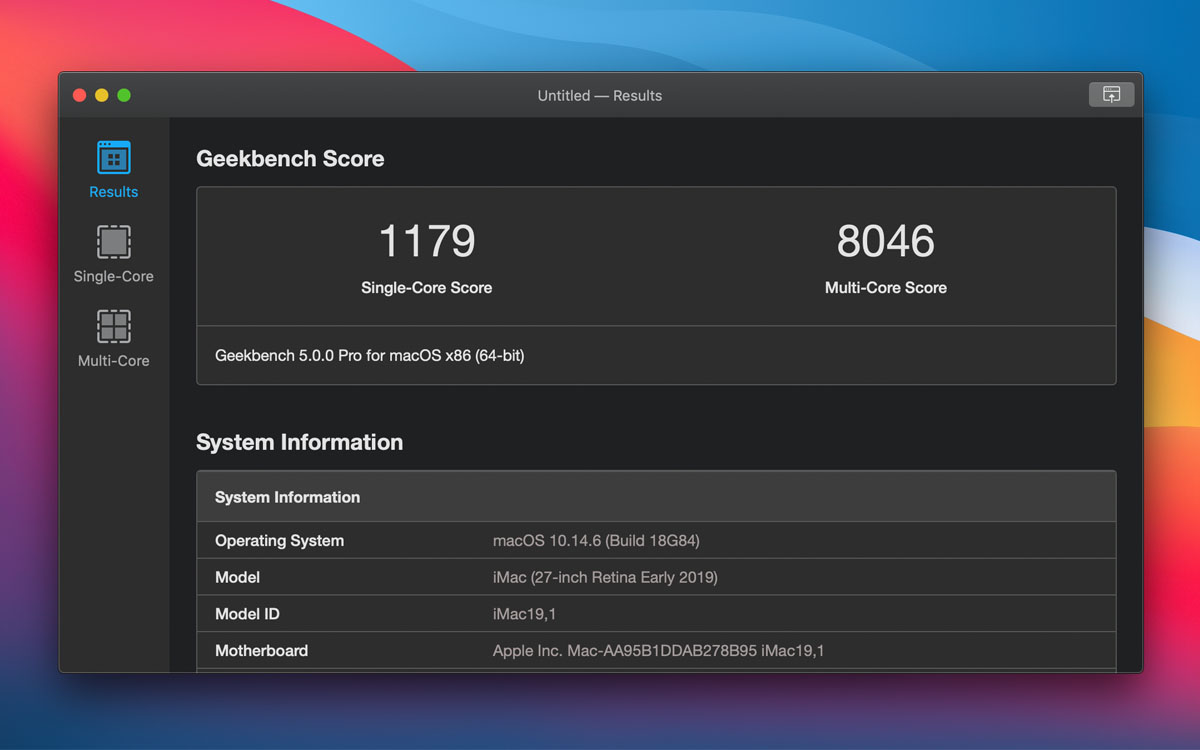 Geekbench For Mac截图