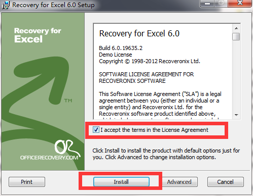 Recovery for Excel截图