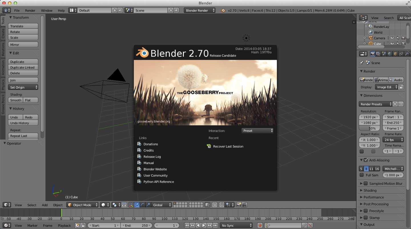 Blender For Mac OS X截图