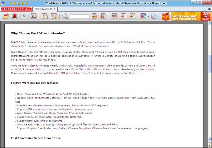 Word Reader(DocX阅读器)截图
