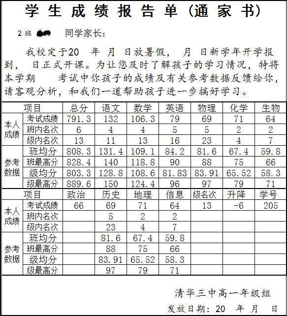 具才成绩通知单(通家书)制作系统截图